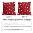 thumbnail image 3 of Valentines Day Pillow Cover Set of 2 16x16 Inch Love Heart Red Cotton Linen Decorative Throw Pillow Case Outdoor Cushion Cover for Home Couch Sofa Farmhouse Decor, 3 of 6