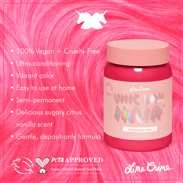 Lime Crime Unicorn Hair, Semi-Permanent Hair Color, Vegan, Full