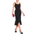 thumbnail image 4 of Hobemty Women's Ruffled Elegant Sweetheart Neck Sleeveless Midi Fishtail Dress L Black, 4 of 5