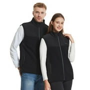 Heated Vest with Battery Pack for Men Women, Heating Vest with 13 Heating Zones Washable Heating Jackets Size Adjustable Winter Vest, Black