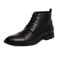 thumbnail image 1 of Botas de Vestir para Hombre Bruno Marc con Punta Cap Toe y Cordones en Negro, 1 of 7