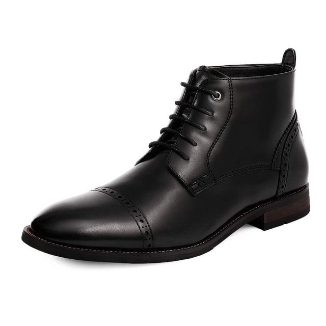 Botas de Vestir para Hombre Bruno Marc con Punta Cap Toe y Cordones en Negro