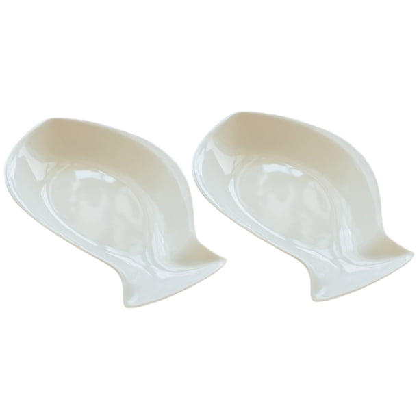 EeaseMX 2 platos de cerámica con forma de pez para servir comida en microondas.
