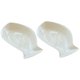 thumbnail image 1 of EeaseMX 2 platos de cerámica con forma de pez para servir comida en microondas., 1 of 8