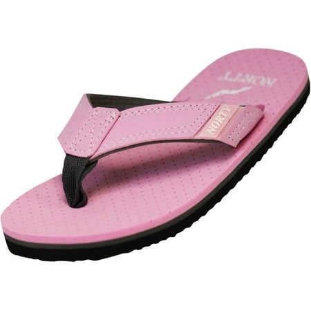 

NORTY Girls Flip Flops Female Child Thong Sandals Pink - Runs 1 Size Small