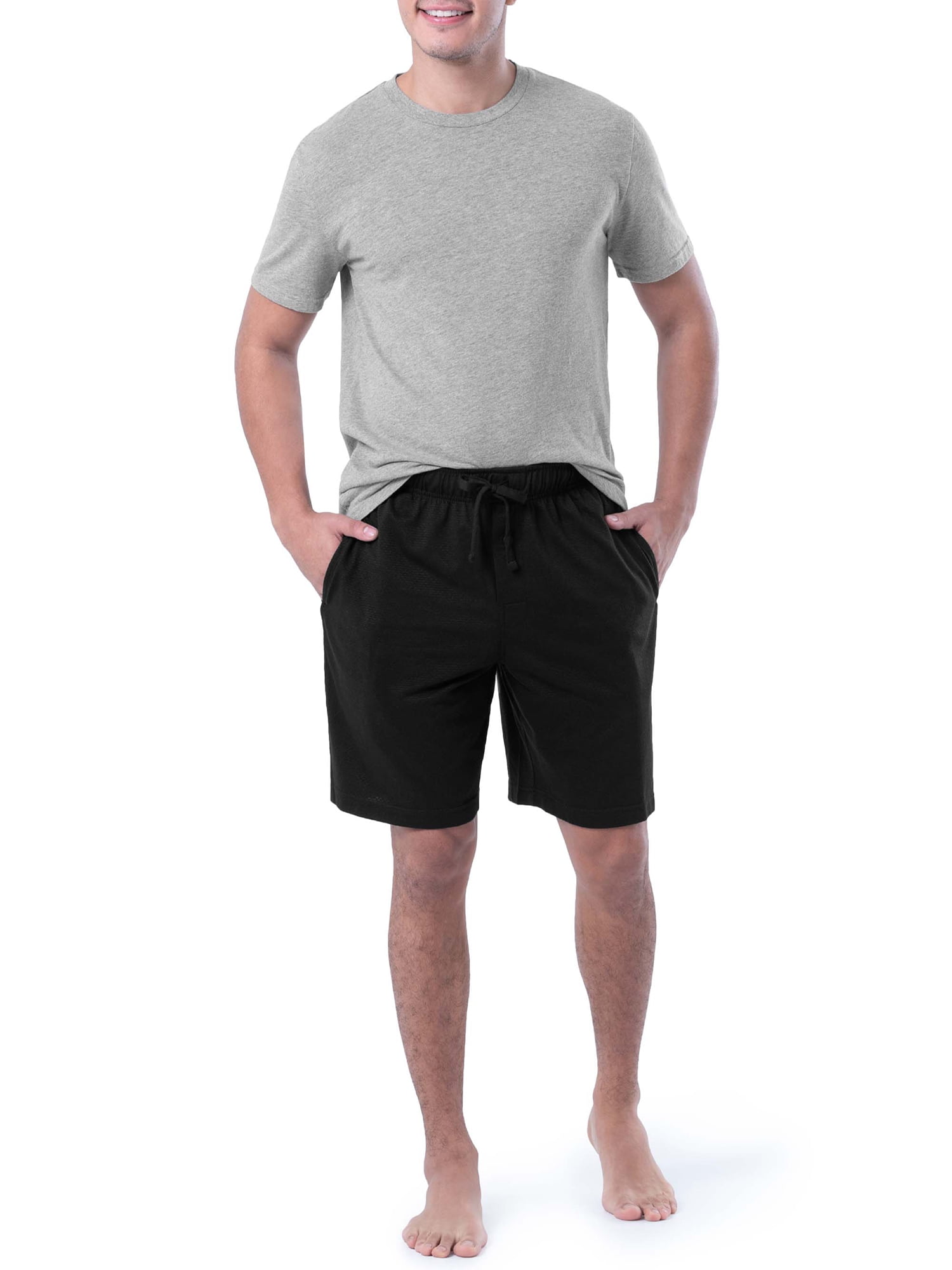 George Men's and Big Men's Breathable Mesh Knit Sleep Pajama Shorts, 2-Pack, Sizes S-5XL