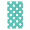 thumbnail image 1 of Fotbe Teal Turquoise And White Polka Dot Toalla Premium con Patrón, Toalla de Microfibra de Secado Rápido, Ligera y Altamente Absorbente (27.5x16in), Ideal para Uso Diario, 1 of 6