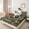 thumbnail image 3 of Erosebridal Boys K Personalized Initial Queen Sheet Sets 4 Pieces,Abstract Camouflage Bed Set, 3 of 5