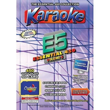 - Chartbuster Essential 450 Vol. E5- 450 MP3G SD CARD KARAOKE CDG MUSIC 4 PLAYER