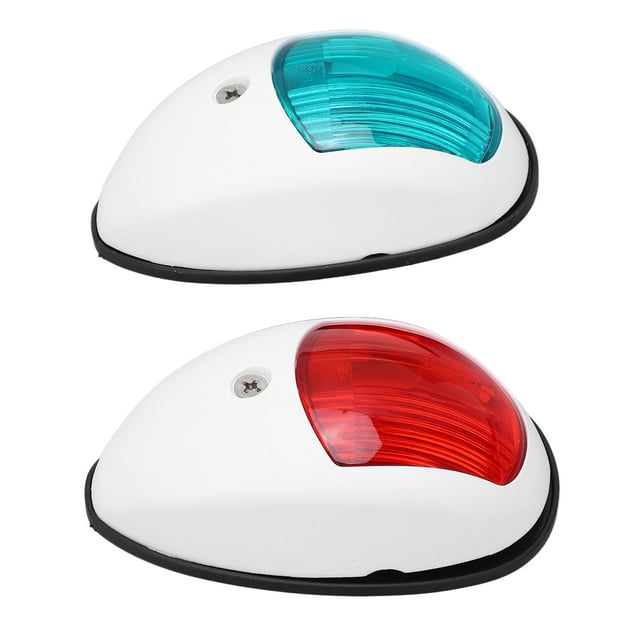 2Pcs IP66 Marine Sailing Signal Light, DC12V 3W LED Navigation Lamp Red Green Light for Yacht Boat