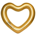 thumbnail image 3 of CocoNut Float: Gold Glitter Heart Pool Float - 48"x40", Inflatable 48" Jumbo Ring, Anti-Leak, Durable, Water Accessory, 3 of 10