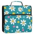thumbnail image 5 of FORMRS Zipper Binder with Shoulder Strap 1.5-inch Ring 500 Sheet Capacity File Bag, Small Daisy, 5 of 5