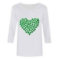 thumbnail image 4 of GaThRRgYP Womens Hoodies Sweatshirts,Women's St. Patrick's Day Printed Crew Neck 3/4 Sleeve T-Shirt Loose Tops White XXL, 4 of 4