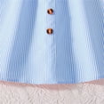 thumbnail image 4 of CUZIBR Summer Toddler Girl Dress Classic Plaid Flutter Sleeves V-Neck Button Down Checkered A-Line Fashionable Midi Dress For Kids Flowy Cozy Party Beach Dailywear,Sky Blue,8-9 Years, 4 of 8