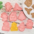 thumbnail image 2 of Yangka 8Pcs Christmas Cookie Cutters, Santa Snowman Reindeer Molds for Baking Fondant, Festive Holiday Kitchen Essential for Baking and Party Treats, 2 of 9
