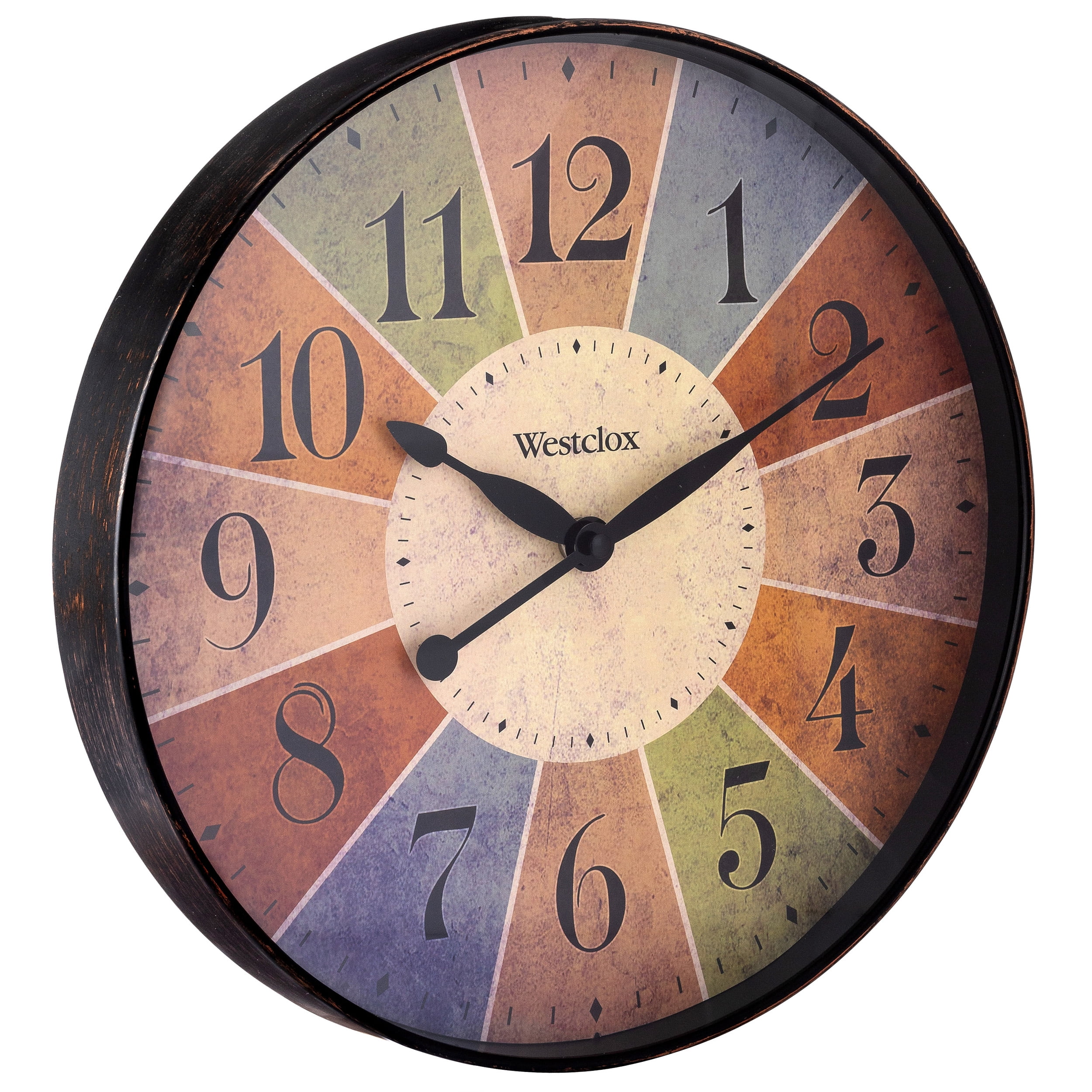 32897 12" MULTICOLOR DIAL WALL CLOCK