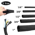 thumbnail image 2 of Noir Extensible Gaine de Câble Tressé 5-16mm Automotive Wire Bring Cover, 2 of 5