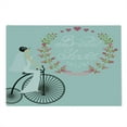 thumbnail image 2 of Bridal Shower Cutting Board, Bride in Wedding Dress Bicycle Flowers Celebration Image, Decorative Tempered Glass Cutting and Serving Board, Large Size, Charcoal Grey Pale Blue, by Ambesonne, 2 of 5