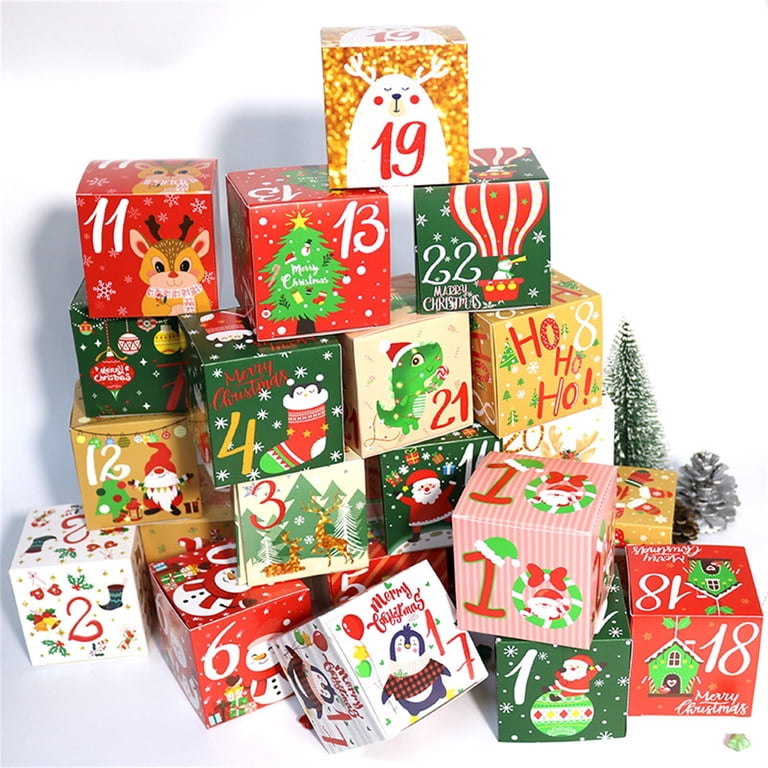 Wiueurtly Holiday Calendar 2022 2023 Christmas Countdown Gift Boxes（24  PCS）24 Days Countdown Calendar For Adults And Kids Christmas Cardboard  Number Box Make And Fill Your Own Advent Calendar - Walmart.com