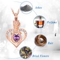 thumbnail image 6 of Heart in Heart Cremation Jewelry for Ashes Urn Necklace for Ashes of Loved One Pendent for Ashes and Chain, 6 of 8