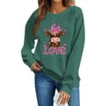 thumbnail image 4 of Romance Tops for Women 2026 Valentines T Shirts Elegant Party Top Dressy Heart Printed Tees Hoodless Cute Long Sleeve Outfits Warm Couple Clothing Soft Honeymoon Clothes Trendy Anniversary Tops, 4 of 6