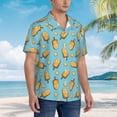 thumbnail image 5 of Goofa Lemon Ice Cream Hawaiian Shirt for Men, Unisex Summer Beach Casual Short Sleeve Button Down Shirts,Aloha Tropical Floral print shirt-Large, 5 of 9