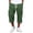 Dark Green -AF06, variant on Long Cargo Shorts for Men Below Knee Waffle Drawstring Capris Pants Elastic Waist Lightweight Summer Resort Wear Navy XL
