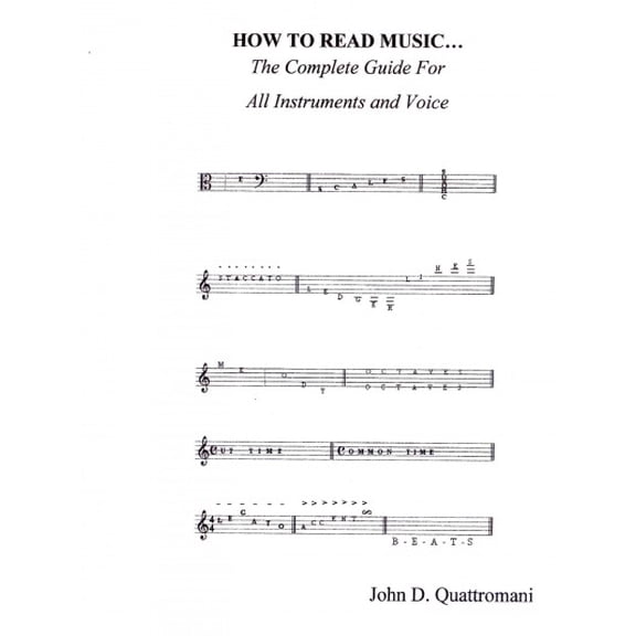 HOW TO READ MUSIC: The Complete Guide For All Instruments And Voice Paperback 1479268119 9781479268115 John D Quattromani