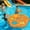 Orange, variant on Hexagonal Inflatable Water Play Toy - Interactive PVC Pool Game with Double-Sided Design, Floating Board & Toss Pieces for Pool Parties, Beach & Summer Fun, 35.43x39.37in, Orange