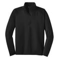 thumbnail image 5 of Mens Sport Wick Stretch 1/2 Zip Polyester/Spandex Pullover Black XS, 5 of 7