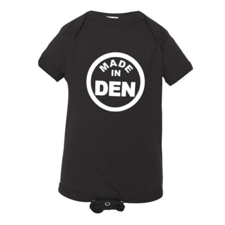 

PleaseMeTees™ Baby From Born Made In Denver CO Logo Label Tag HQ Jumpsuit