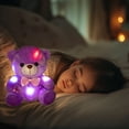 thumbnail image 6 of Taotanxi Light up White Teddy Bear LED Stuffed Animal Soft Nightlight Glow Bear Plush Toy Gifts for Kids Mom Girls Birthday Christmas, 8" (Purple), 6 of 6