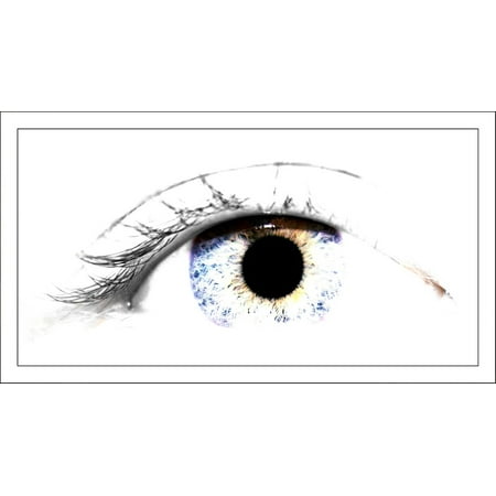 LAMINATED POSTER Iris Eye Eyelashes Lens Close Up Pupil Macro See Poster Print 24 x 36