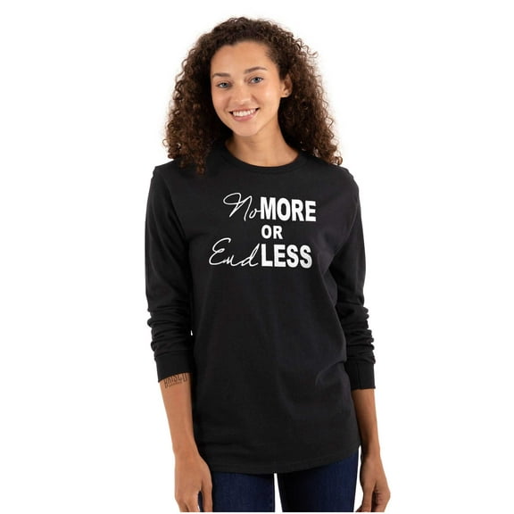Inspirational Positive Saying Endless Women Plus Size Long Sleeve Graphic Tee Brisco Brands 2X
