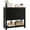 Black, variant on HUANG Farmhouse Console Table with 2-Door Cabinet & 2 Drawers, Coffee Bar Entryway Table with Storage, White, for Kitchen, Hallway, Dining, Living Room
