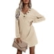 thumbnail image 2 of Vestido Corto De Punto, Elástico, Suelto, Cómodo, Sexy, Transpirable, De Poliéster, De Manga Larga, Para Ir De Compras, 2 of 6