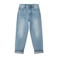 thumbnail image 5 of Karymi Jeans for Women Vintage Loose Straight, High Waist Denim Long Pants, Roll Cuff Wide Leg Trousers with Pockets, 5 of 6