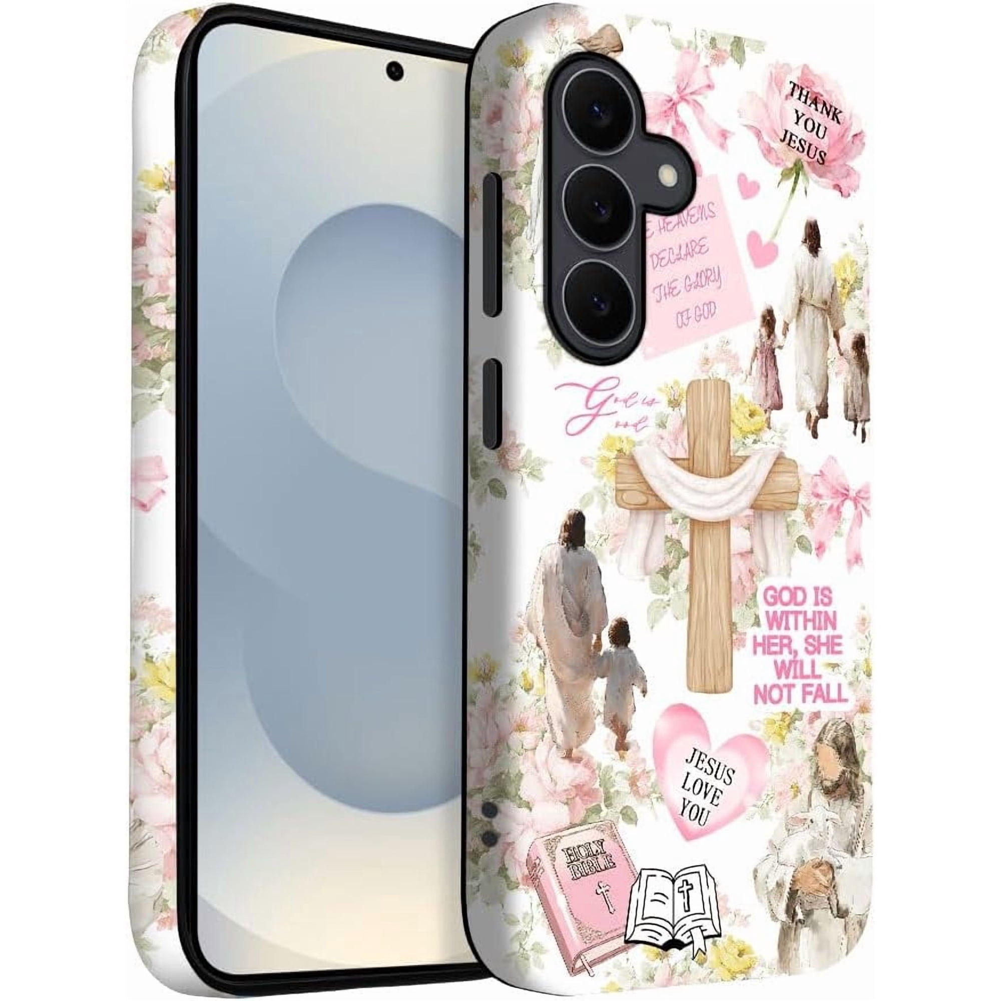 Case for Samsung Galaxy S25 Plus Case | Garden Jesus Cross | Slim Drop Protection Design