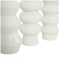 thumbnail image 5 of DecMode 4"W, 11"H Abstract Bubble Inspired White Ceramic Vase with Varying Shapes, Set of 3, 5 of 11