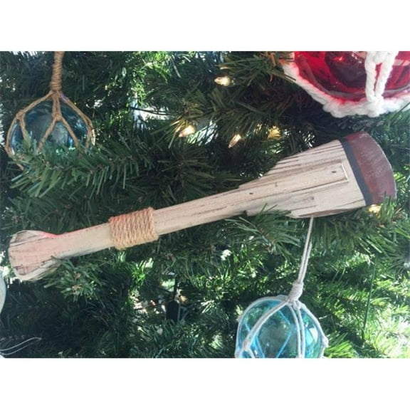 12 in. Wooden Hayden Decorative Squared Rowing Boat Oar Christmas Ornament