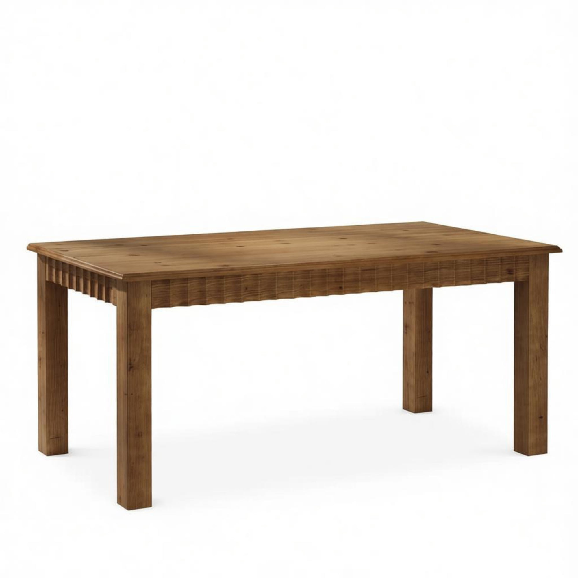 Solid Wood Dining Table, Rustic Brown