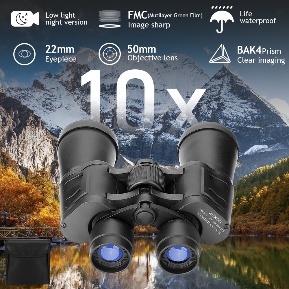 Zoom 180x100 Binoculars with Day Night Vision BAK4 Prism High Power Waterproof