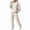 Beige#30829BB, variant on Garbnen Fleece 2 Piece Sweatsuits for Women Hoodie Baggy Jogger Sweatpants Set Warm Plush Tracksuit Women Light Green XL
