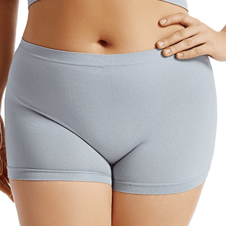Fulorrnie Underwear for Women Plus Size Boy Shorts Seamless High Waisted Panties Cute Stretchable Elastic Waist Comfort Panty  GY1  S