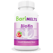 BariMelts Biotin, Dissolvable Bariatric Vitamins, Natural Strawberry Flavor, 90 Fast Melting Tablets