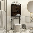 thumbnail image 2 of Costway Over-The-Toilet Storage Cabinet Bathroom Organizer w/ Sliding Barn Door Espresso, 2 of 9