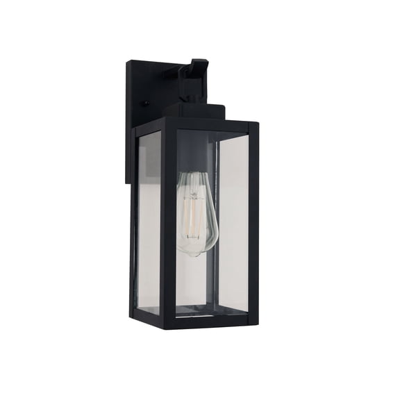 Craftmade - Marin 1 Light 13.75 in. Textured Black Finish Wall Mount Outdoor Lantern with Clear Glass Shade