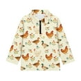 thumbnail image 4 of Psesaysky Girls Farm Rooster Duck Print Sweatshirt Long Sleeve for Teen Girls Stand-up Collar Sweatshirt Quarter Zip Pullover Hoodies Fleece Jacket 12-13 Years, 4 of 6