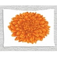 thumbnail image 1 of Dahlia Flower Decor Tapestry, Funk Art Old Vintage Floral Leaf Love Valentines Mother Days Home Decor, Wall Hanging for Bedroom Living Room Dorm Decor, 80W X 60L Inches, Orange, by Ambesonne, 1 of 2