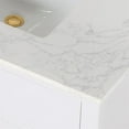 thumbnail image 6 of Gavino 36" Wood Vanity in White with Grain White Composite Stone Top and Mirror, 6 of 12